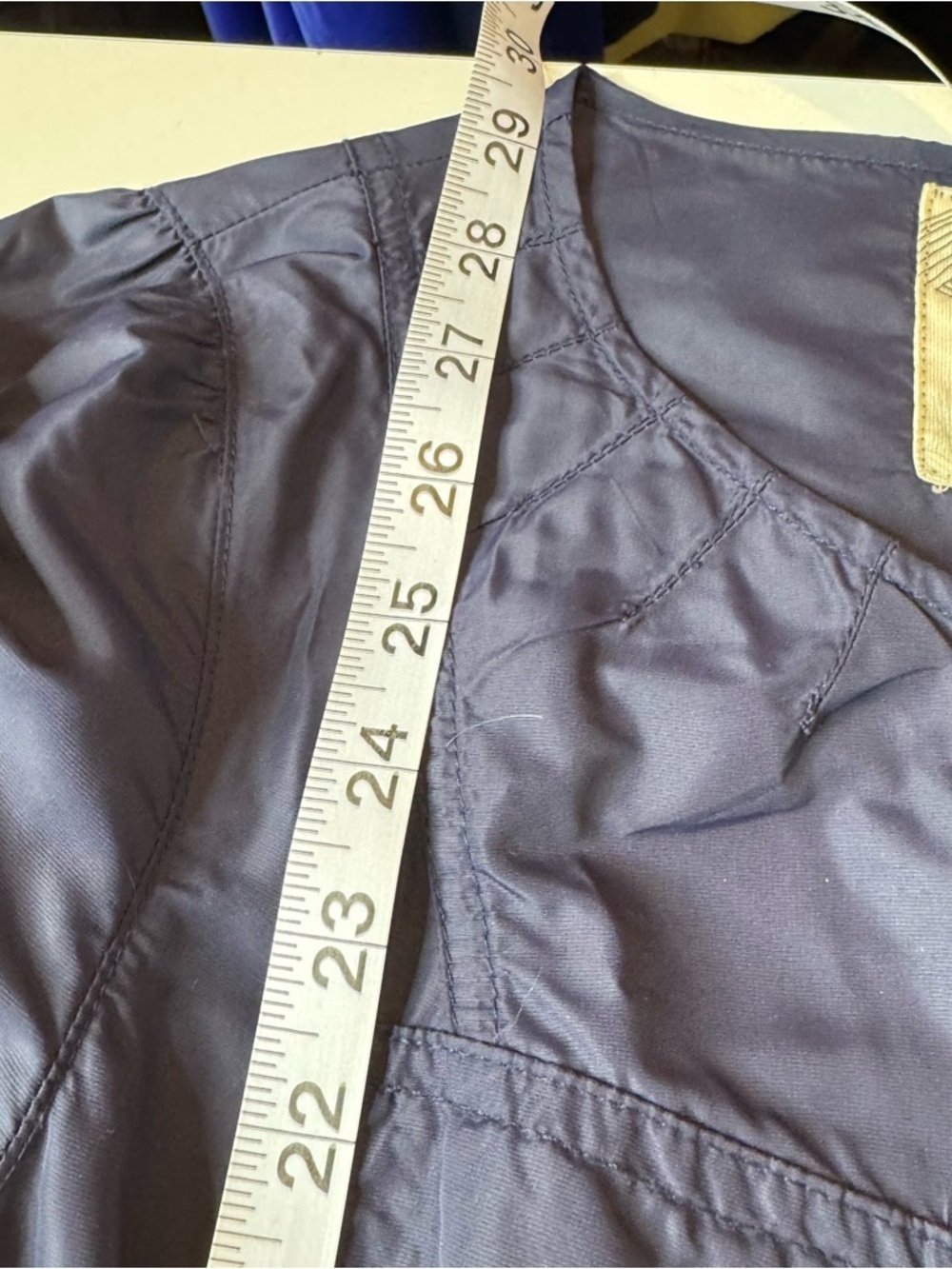 Kimchi Blue Navy Tie Waist Jacket Lightweight Nylon Size S - Picture 7 of 10